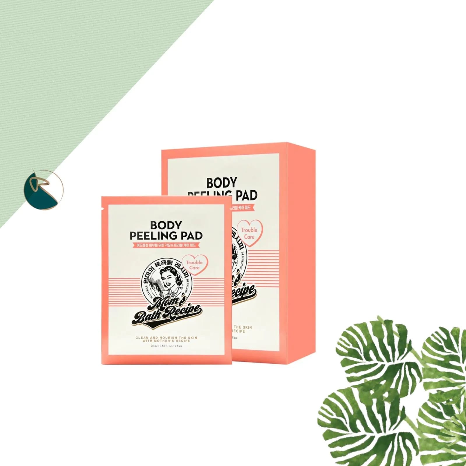 Mom's Bath Recipe BODY PEELING PAD Trouble Care 25ml*8